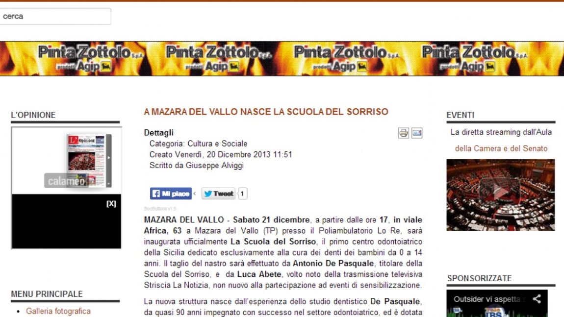 A MAZARA DEL VALLO NASCE LA SCUOLA DEL SORRISO